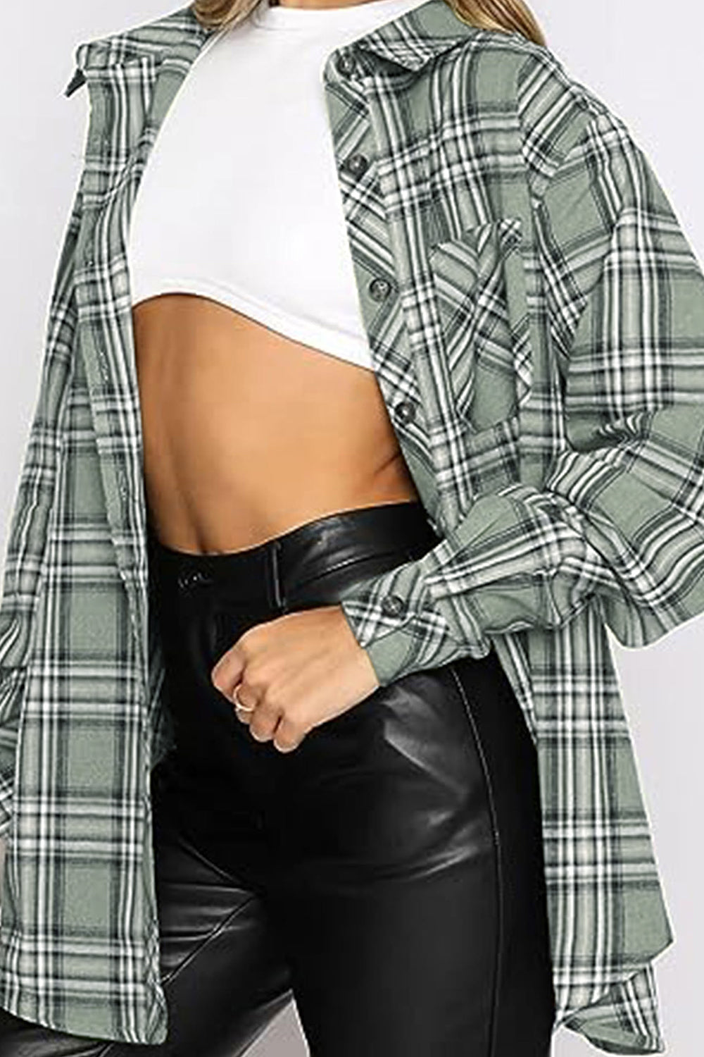 Zephariel Plaid Collared Neck Long Sleeve Shirt