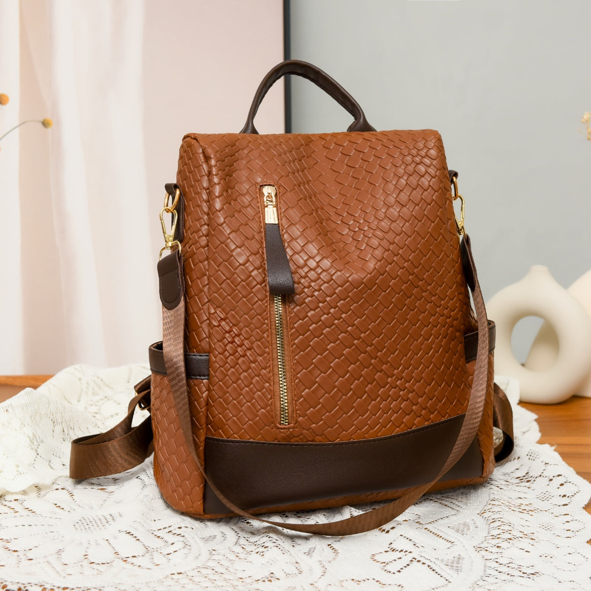 Zephariel PU Leather Backpack Bag