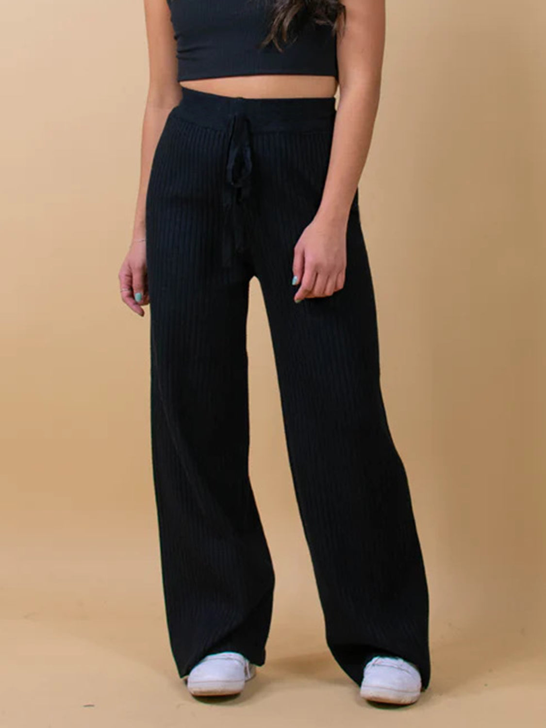 Zephariel Ribbed Wide Leg Sweater Pants