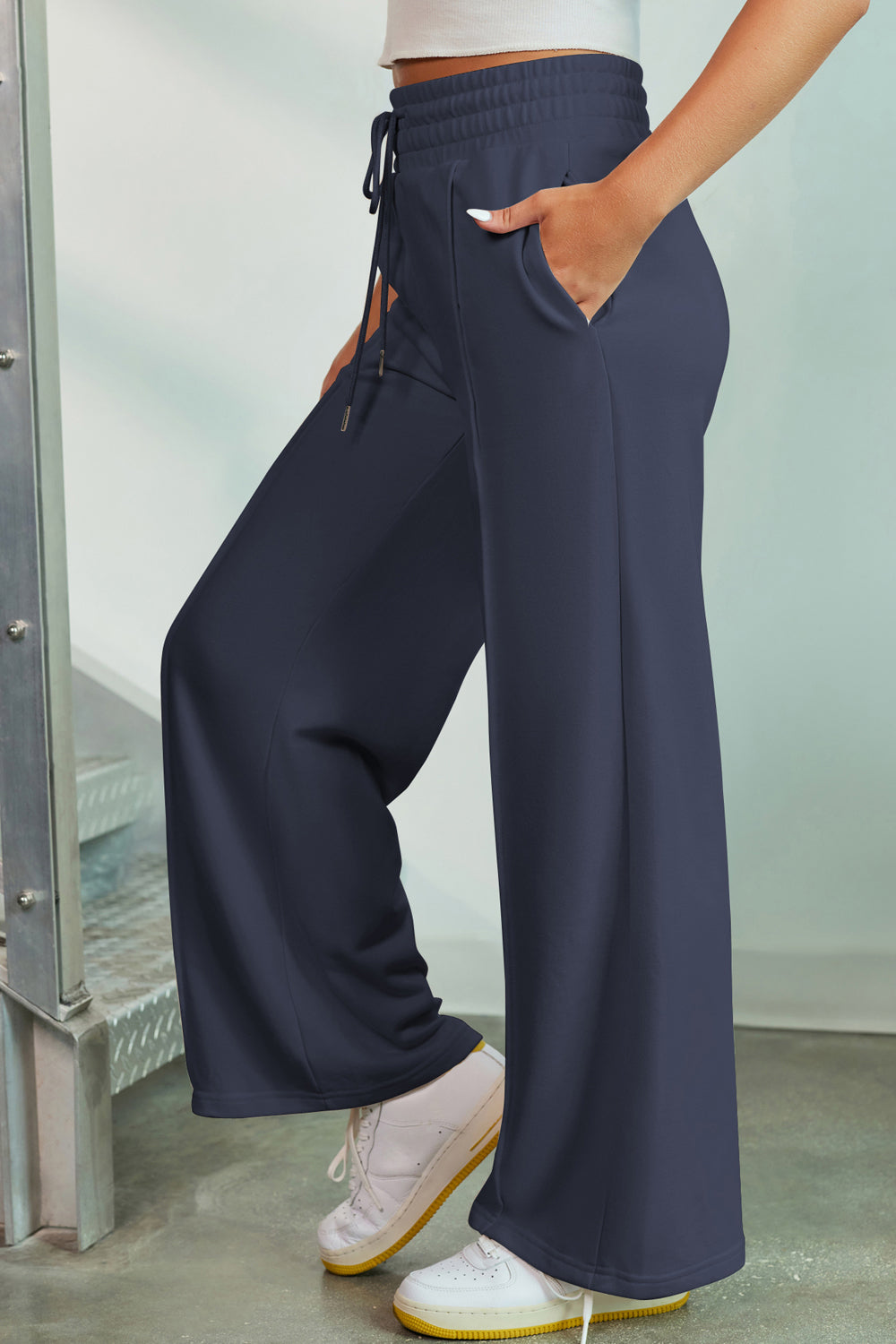 Zephariel Drawstring Wide Leg Pants with Pockets