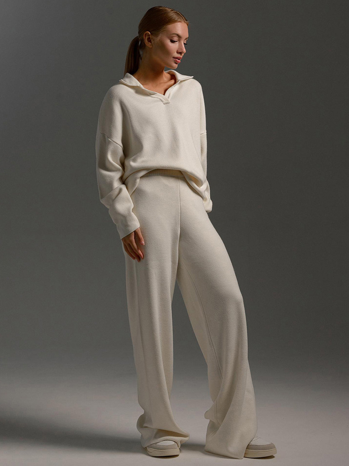 Zephariel Long Sleeve Top and Pants Sweater Set