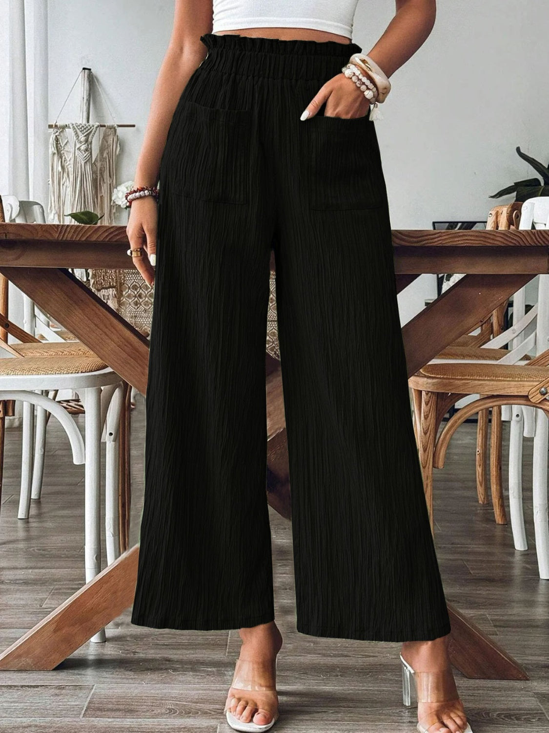 Zephariel Frill Wide Leg Pants