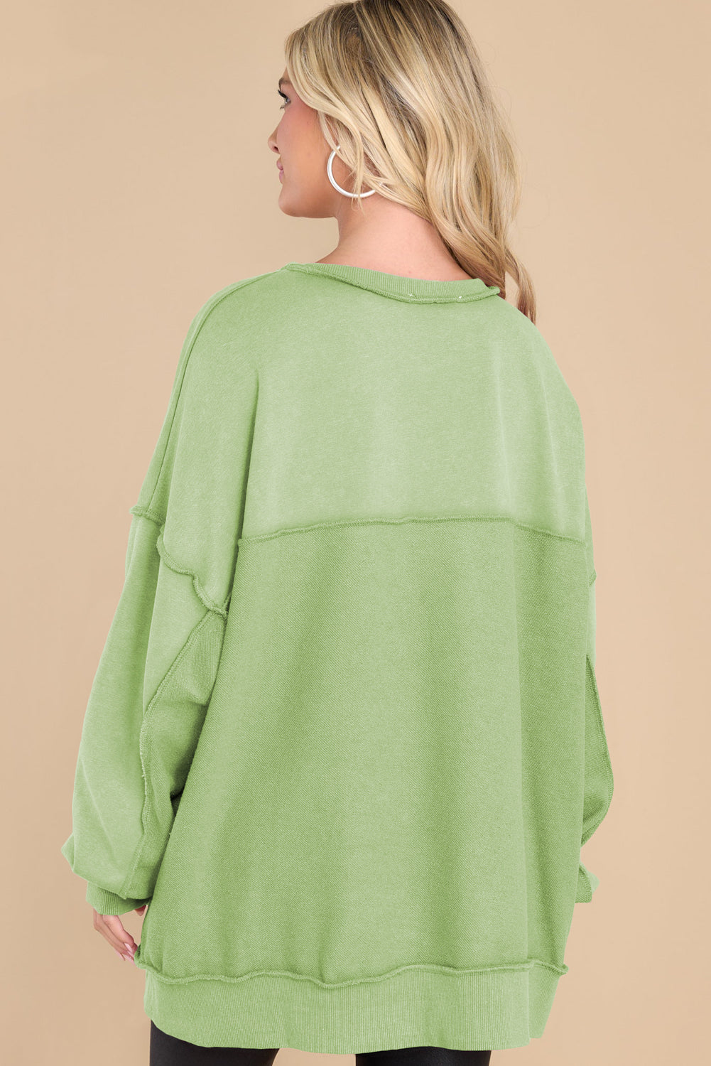 Zephariel Exposed Seam Long Sleeve Sweatshirt