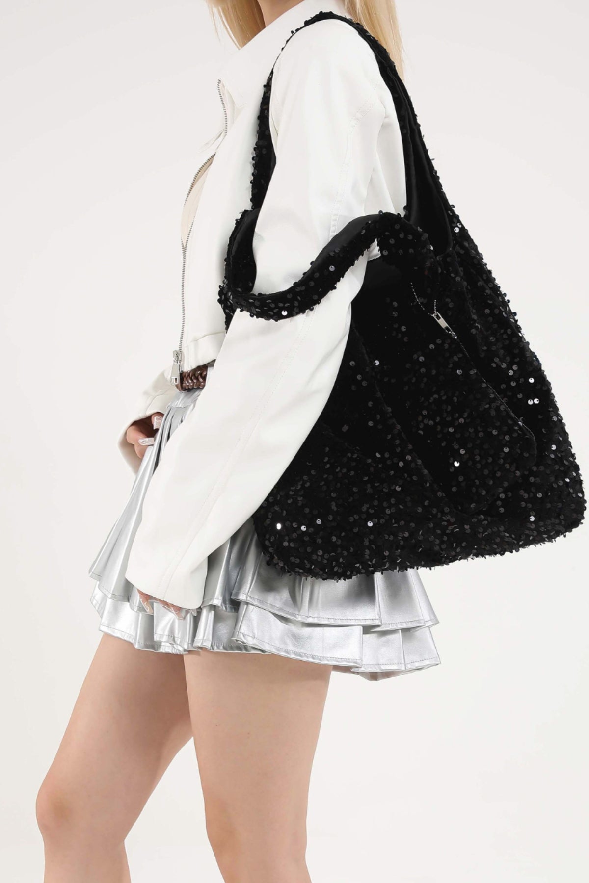 Zephariel Sequin Polyester Handbag