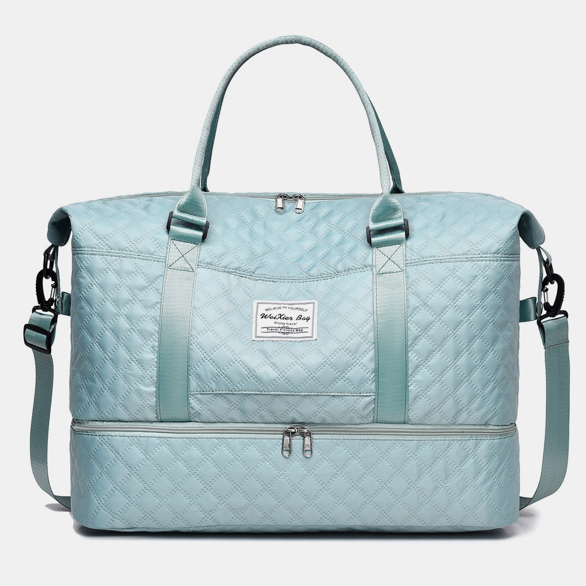 Zephariel Diamond Grid Oxford Cloth Oversize Travel Bag