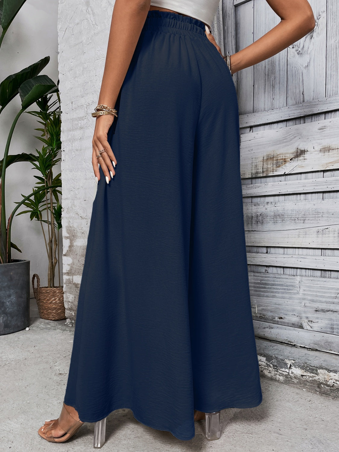 Zephariel Tied High Waist Wide Leg Pants