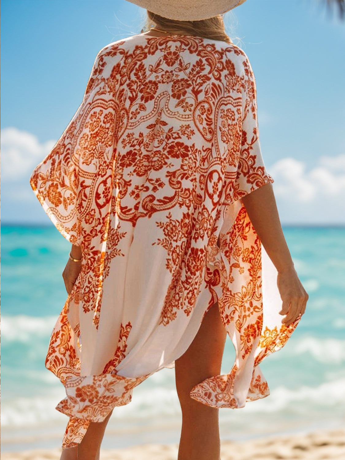 Zephariel Printed Open Front Cover-Up