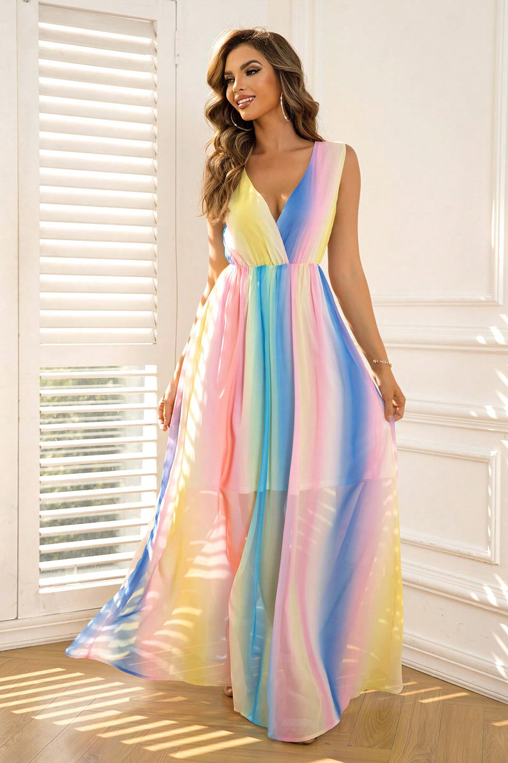 Zephariel Neck Sleeveless Maxi Dress