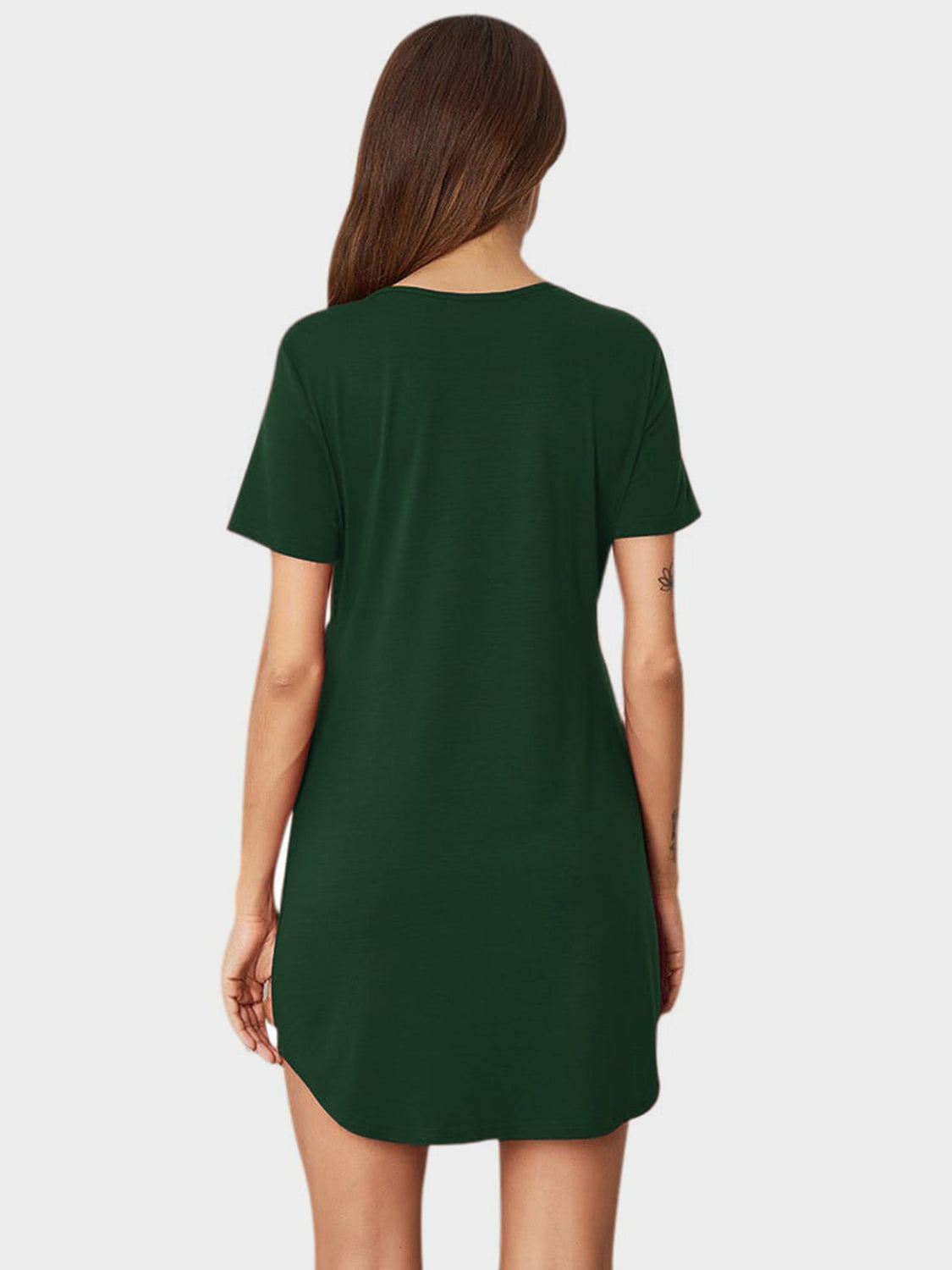 Zephariel V-Neck Short Sleeve Lounge Dress