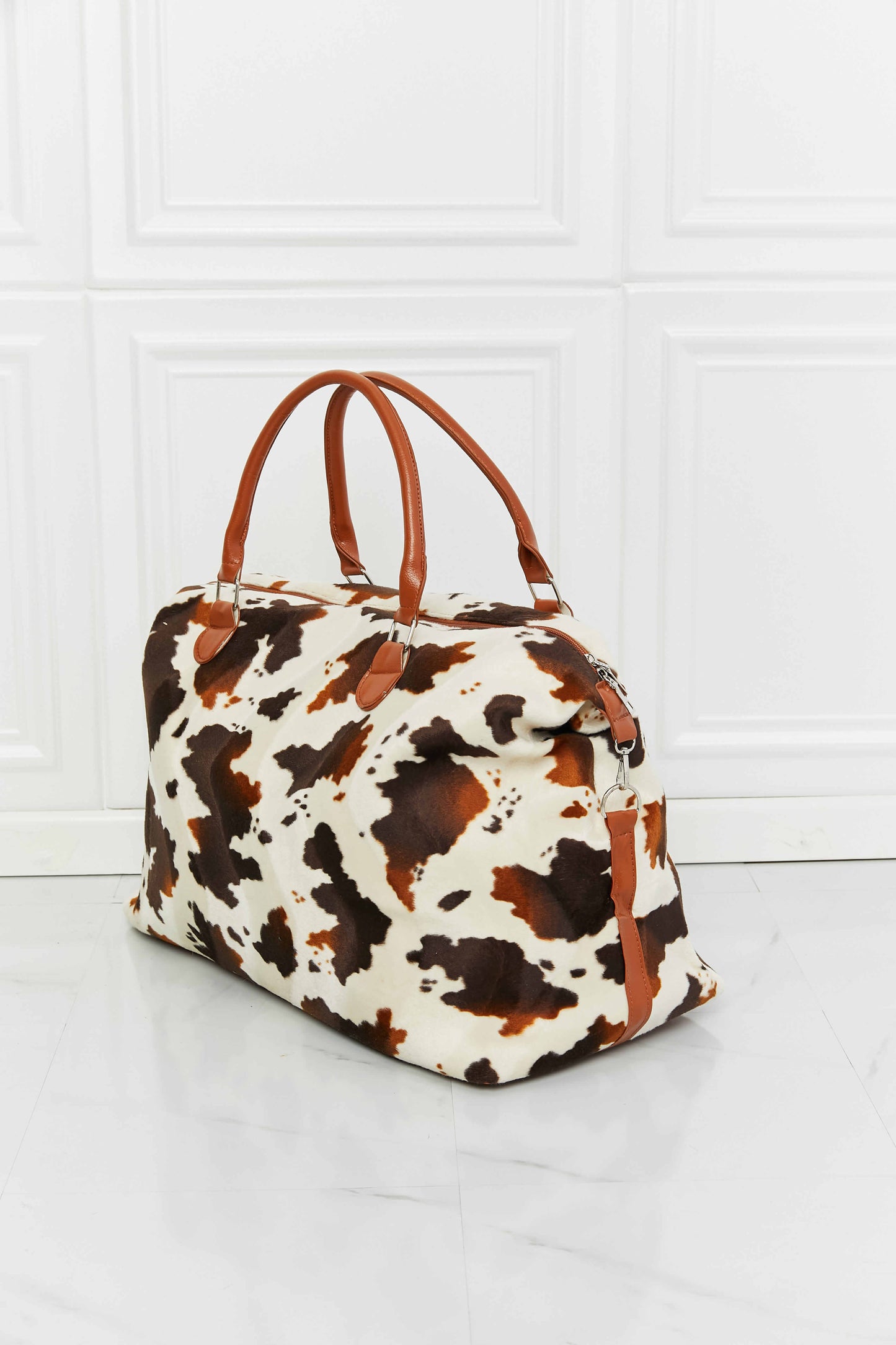 Zephariel Animal Print Plush Weekender Bag