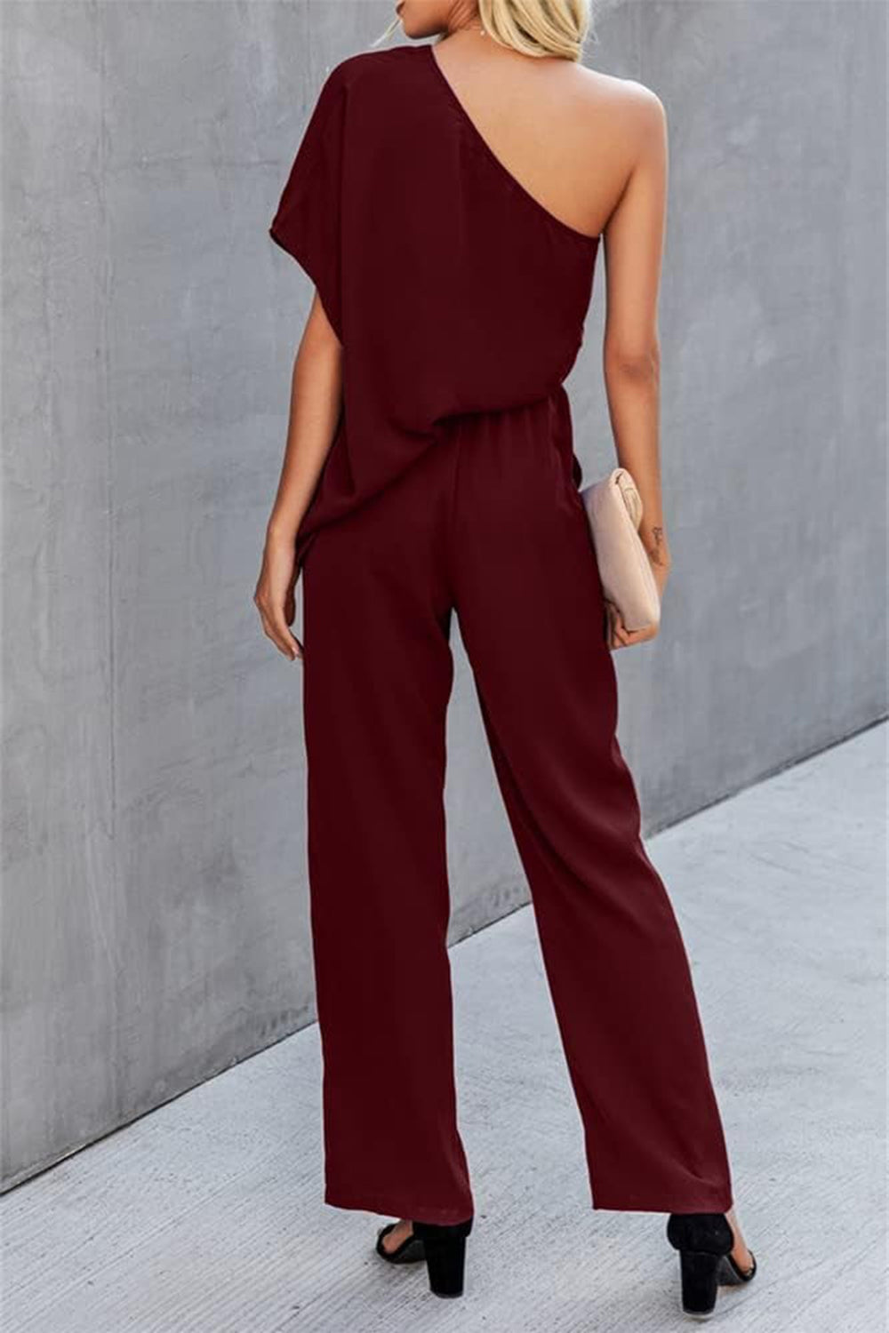 Zephariel Single Shoulder Short Sleeve Jumpsuit