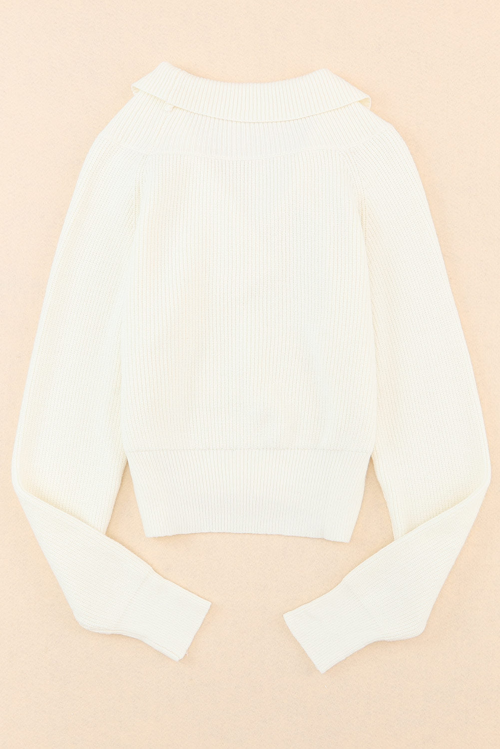 Zephariel Ribbed Surplice Long Sleeve Sweater