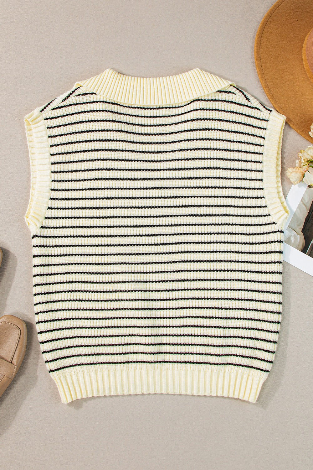 Zephariel Striped Collared Neck Tank