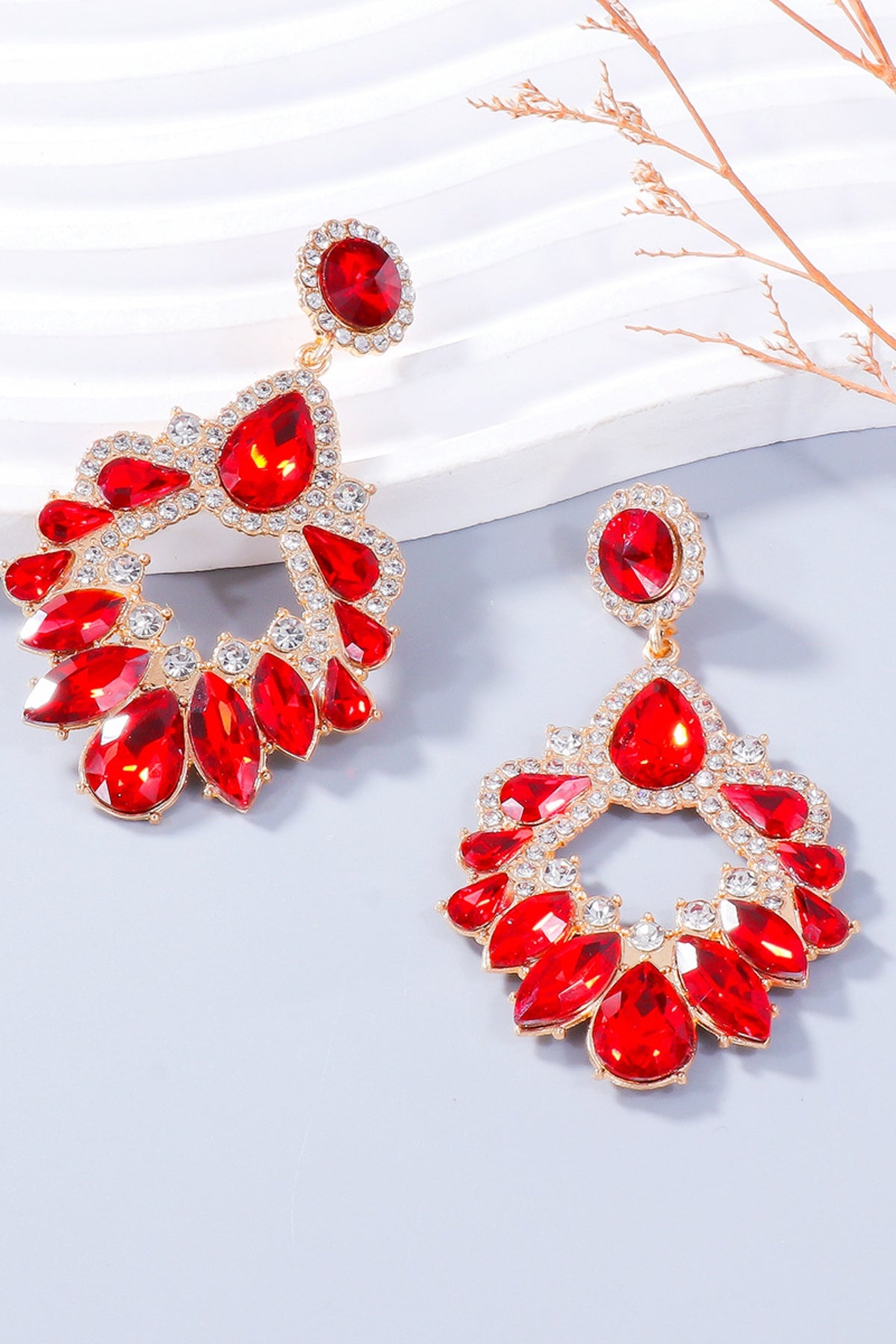 Zephariel Alloy Rhinestone Dangle Earrings