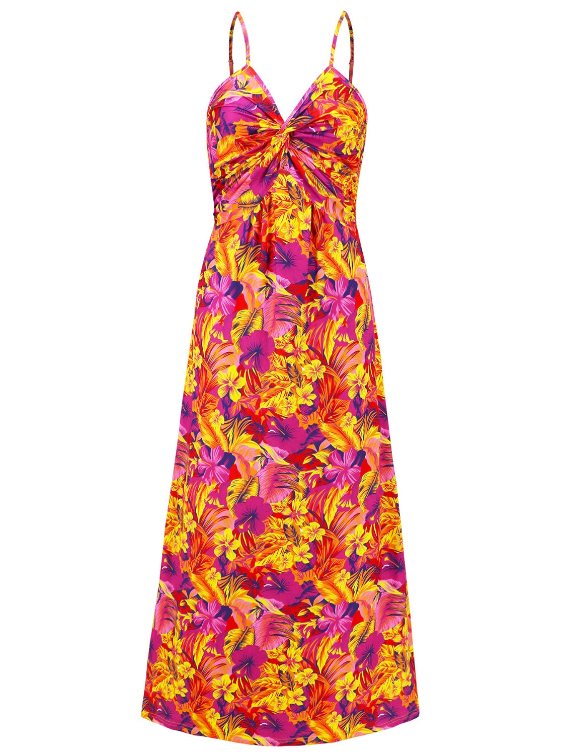 Zephariel Twisted Printed V-Neck Cami Dress