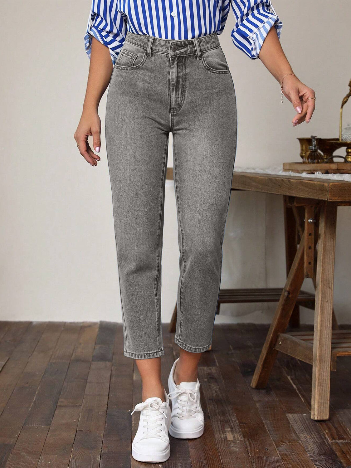 Zephariel High Waist Jeans with Pockets