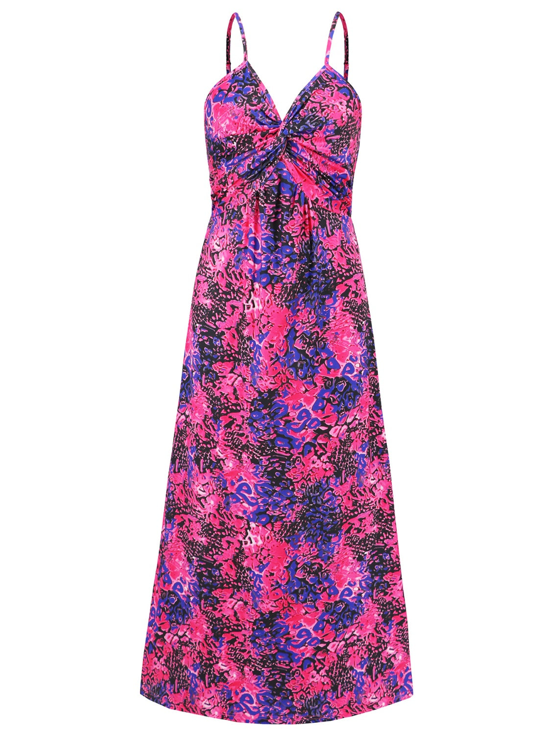 Zephariel Twisted Printed V-Neck Cami Dress