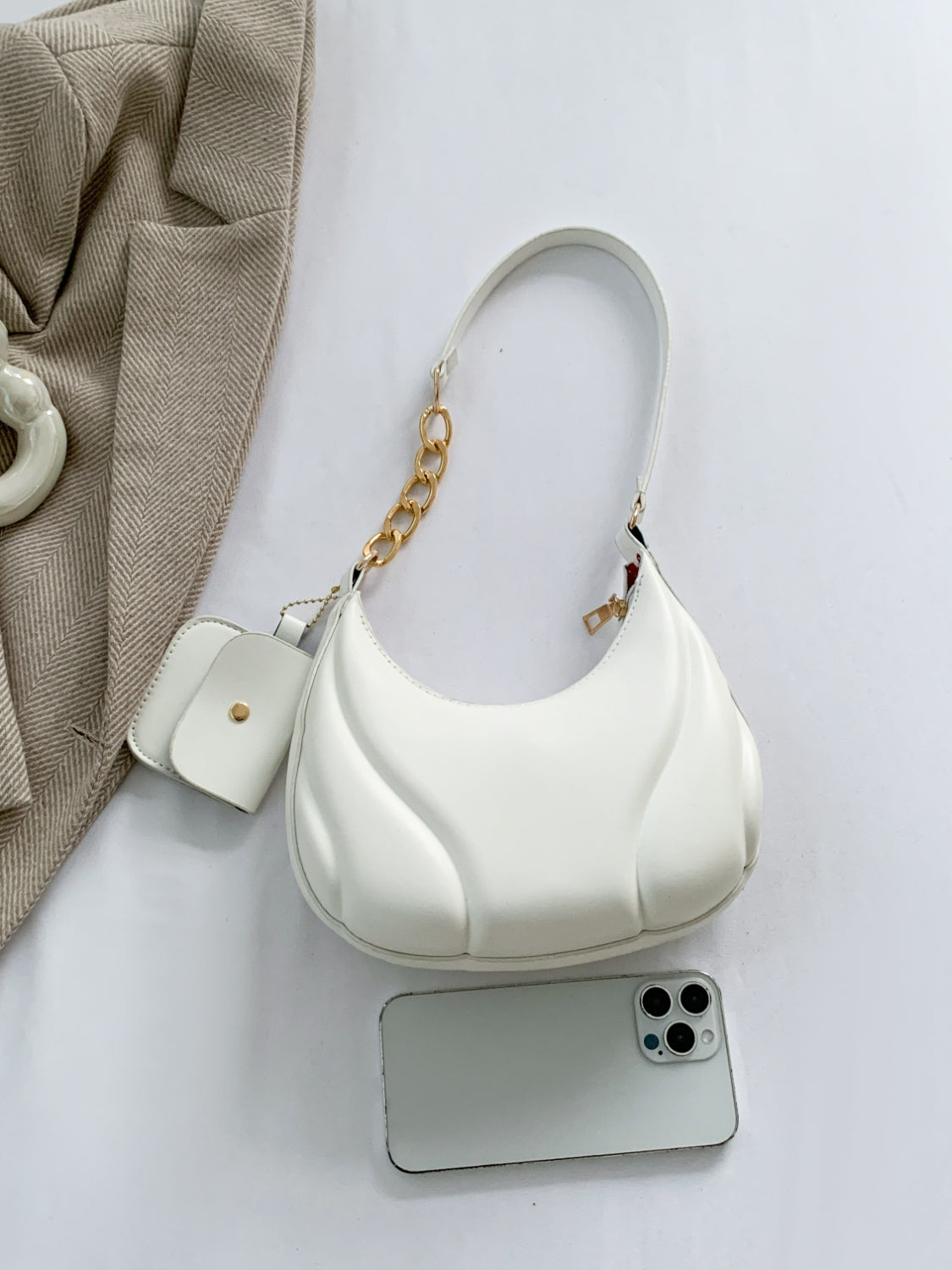 Zephariel PU Leather Shoulder Bag with EarPods Bag