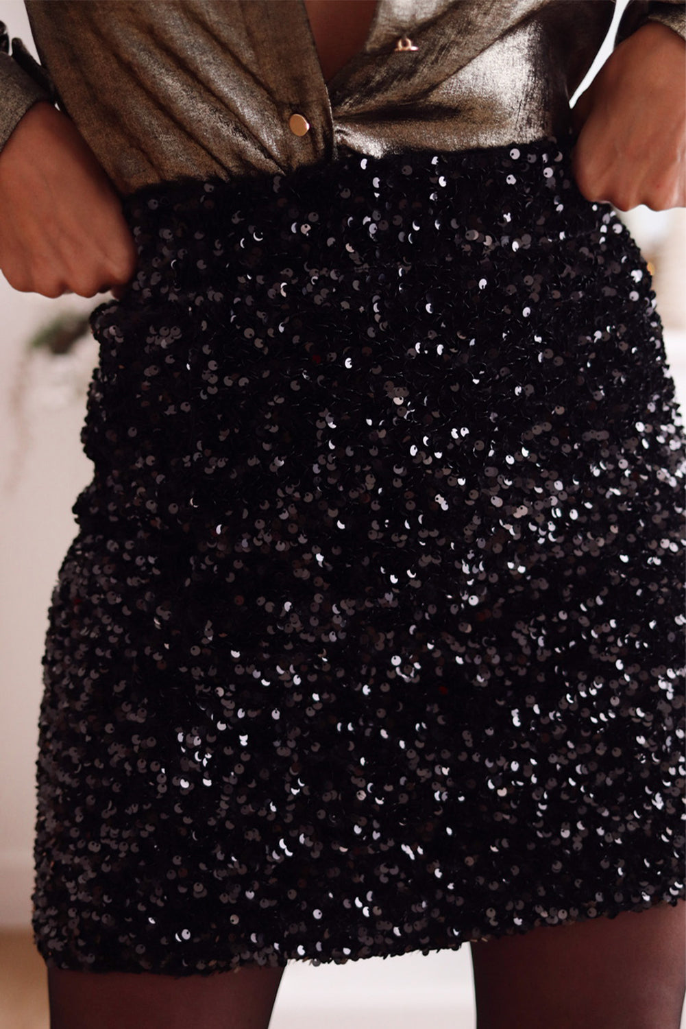 Zephariel Sequin Mini Skirt