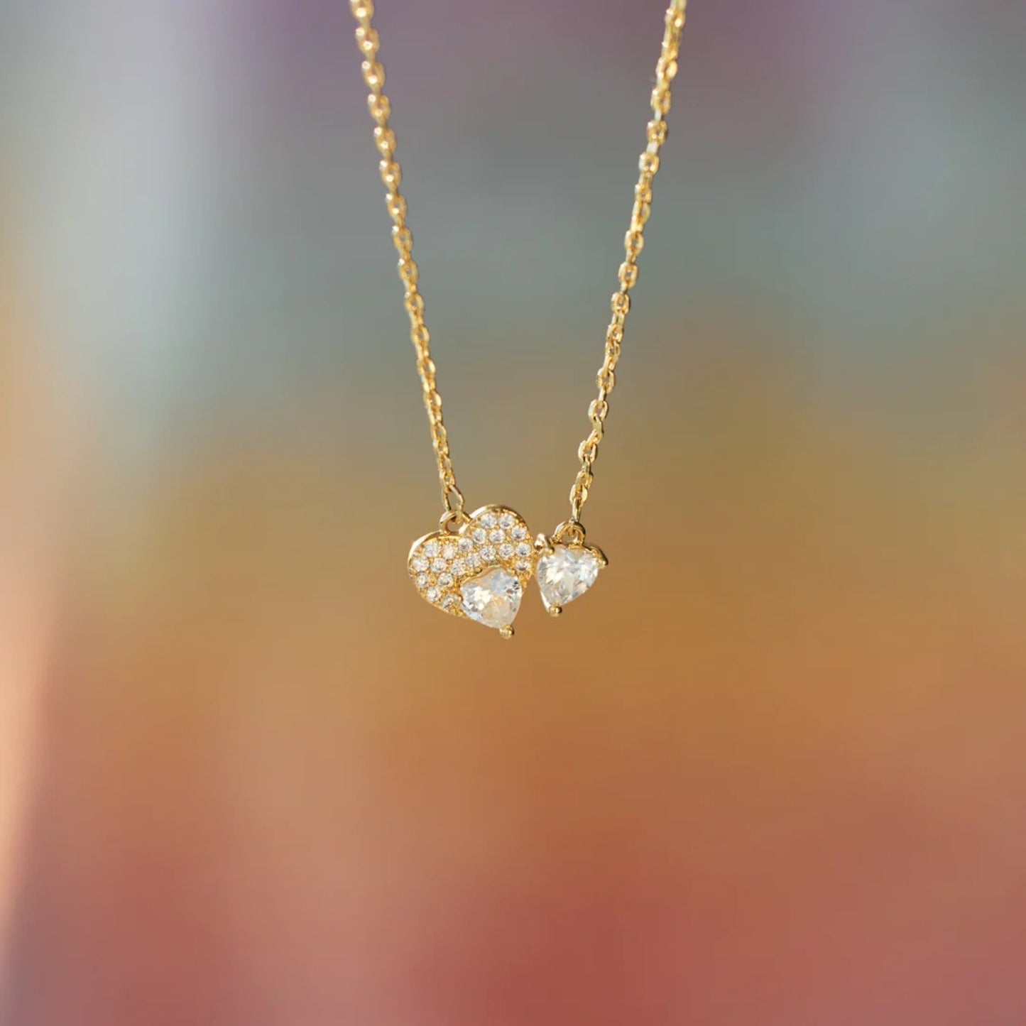 Zephariel 18K Gold-Plated 925 Sterling Silver Zircon Heart Necklace