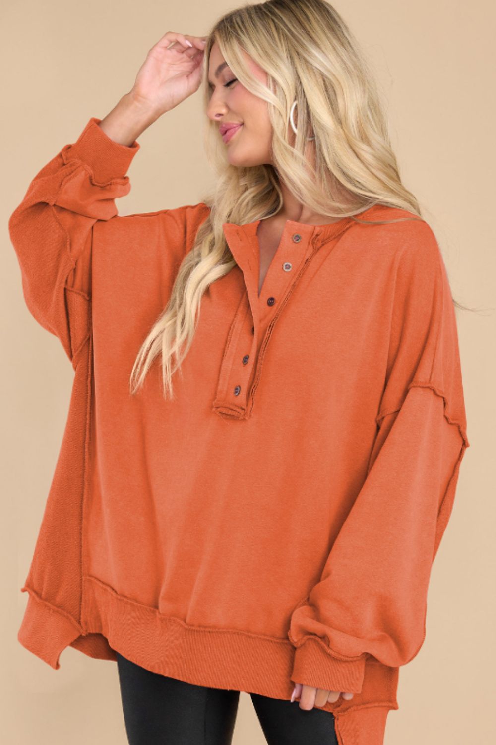 Zephariel Exposed Seam Long Sleeve Sweatshirt