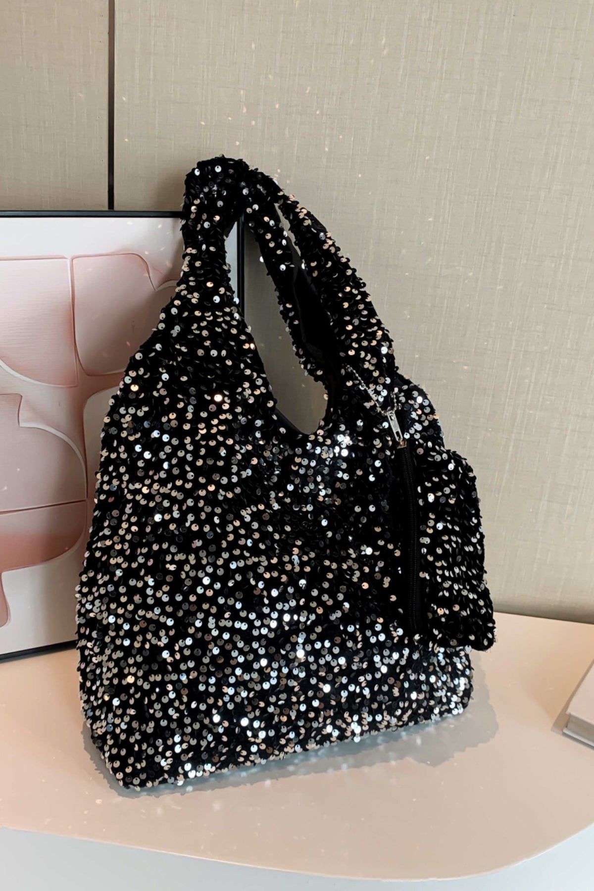 Zephariel Sequin Polyester Handbag