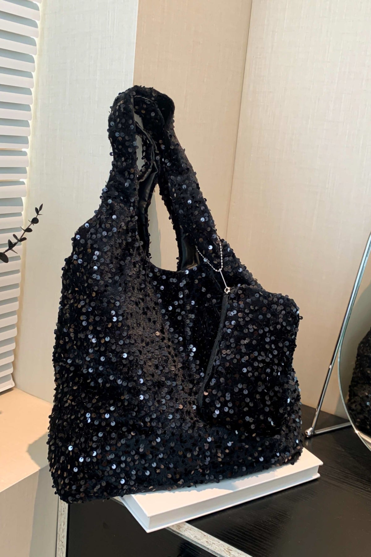 Zephariel Sequin Polyester Handbag