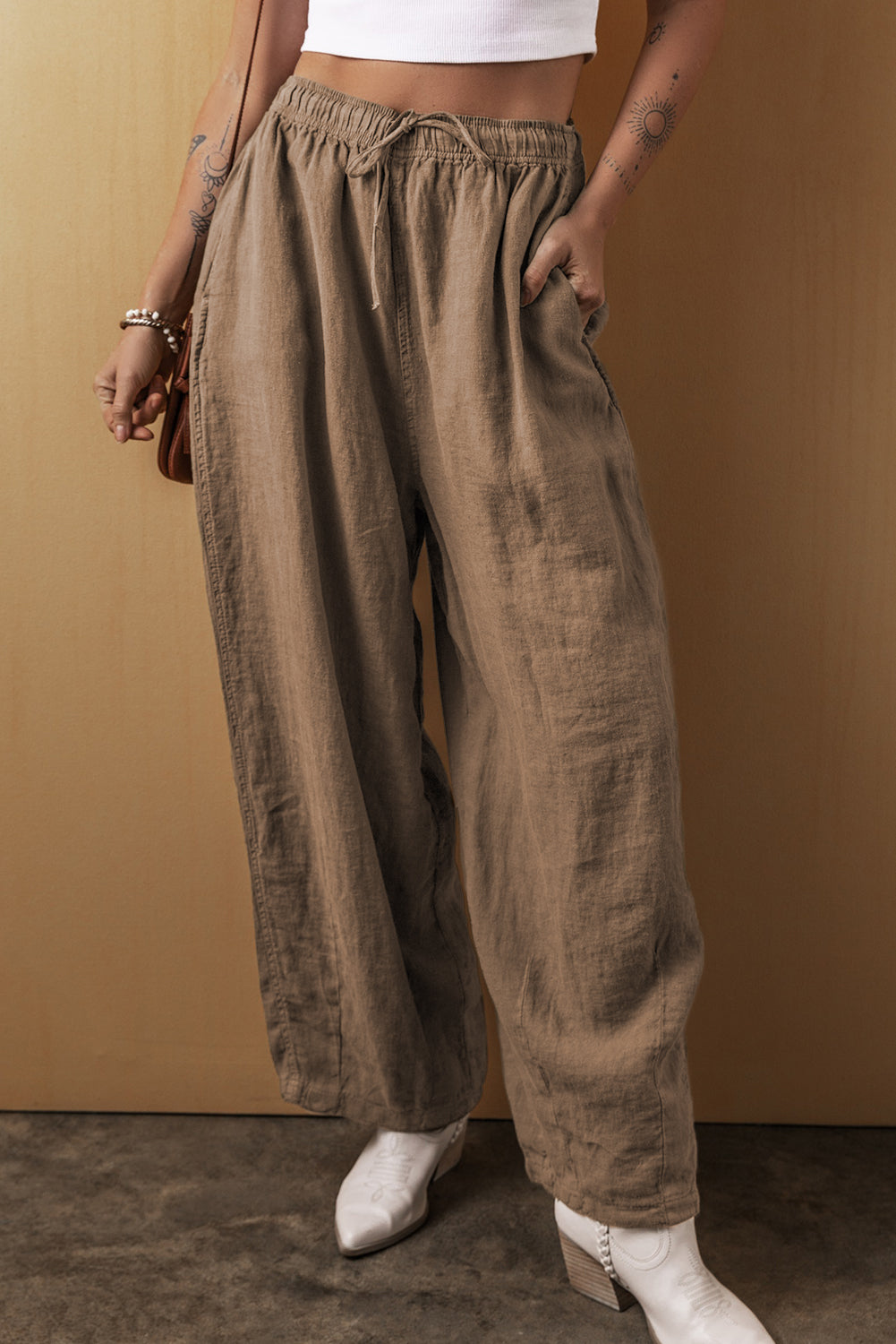 Zephariel Drawstring Wide Leg Pants