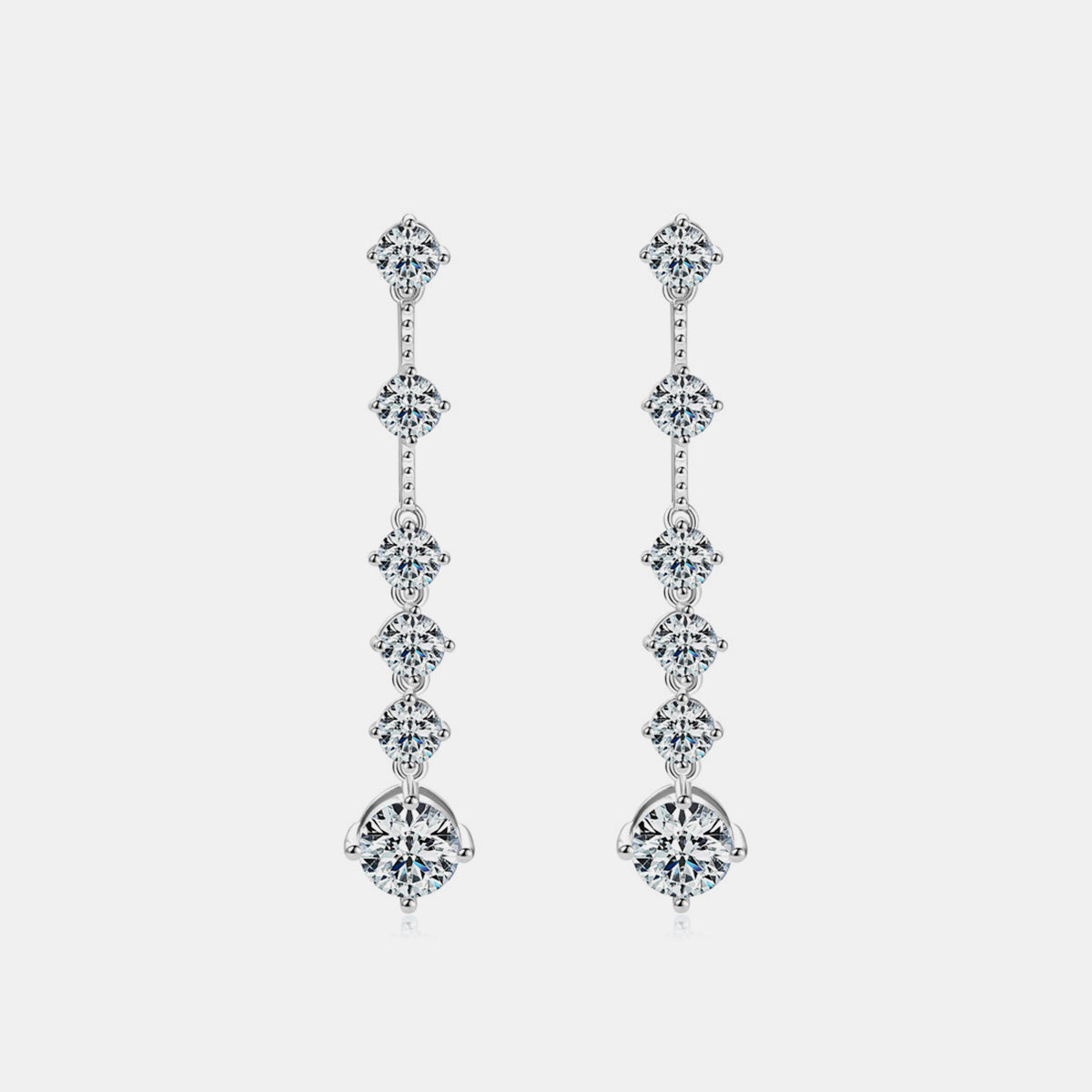 Zephariel 4 Carat Moissanite 925 Sterling Silver Earrings