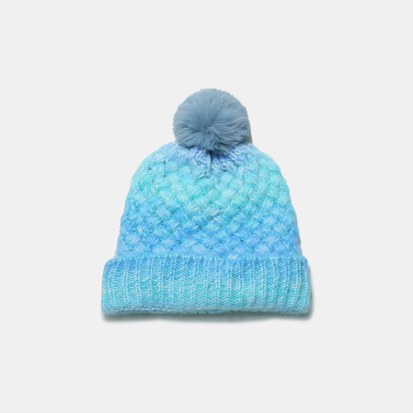 Zephariel Gradient Knit Hat with Pompom