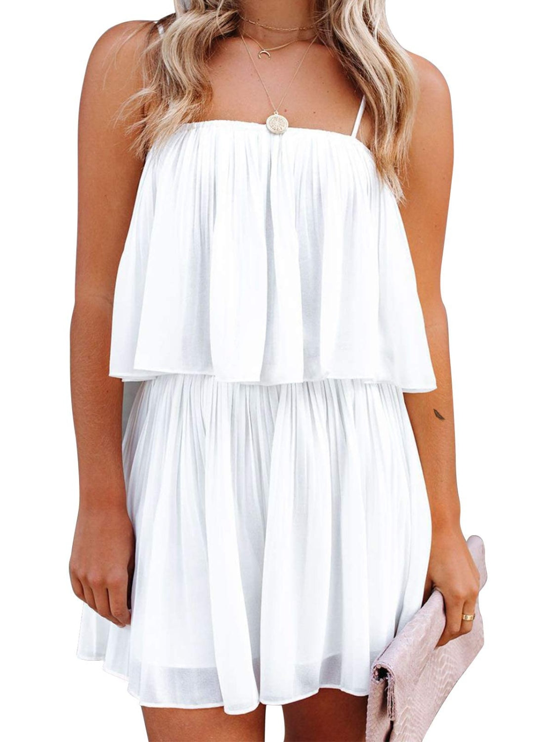 Zephariel Ruched Spaghetti Strap Romper