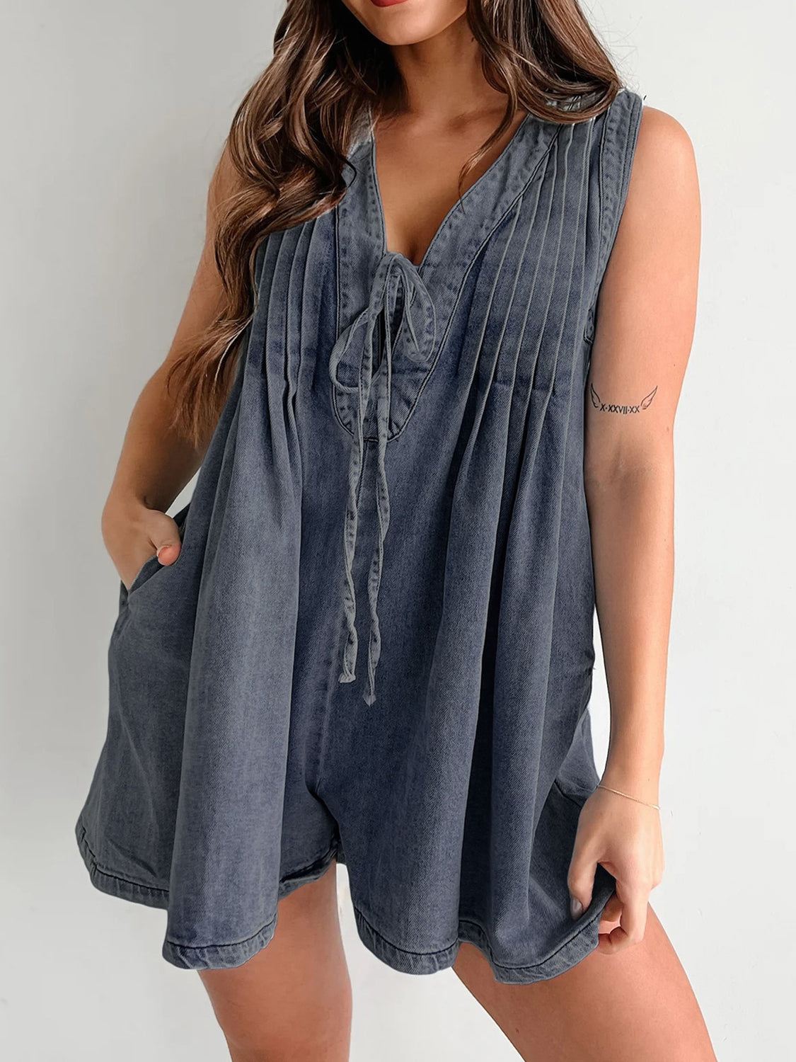 Zephariel Tied Romper with Pockets