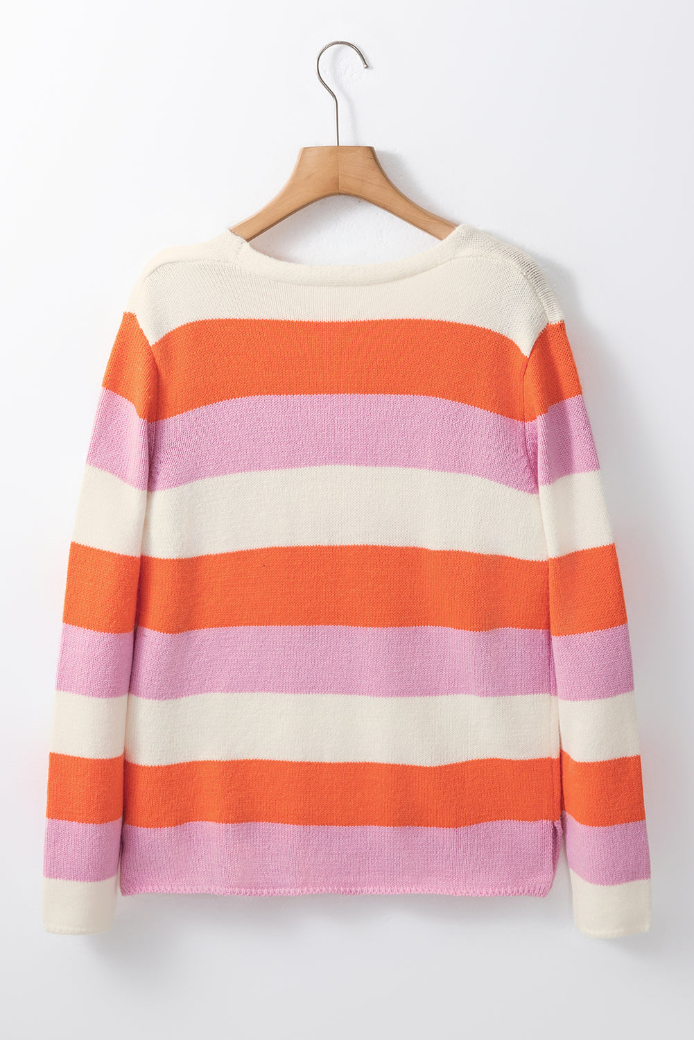 Zephariel Color Block V-Neck Long Sleeve Sweater