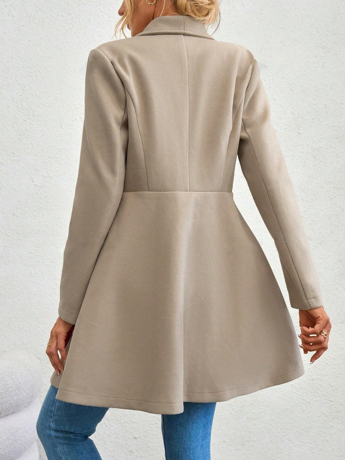 Zephariel Collared Neck Button Up Long Sleeve Coat