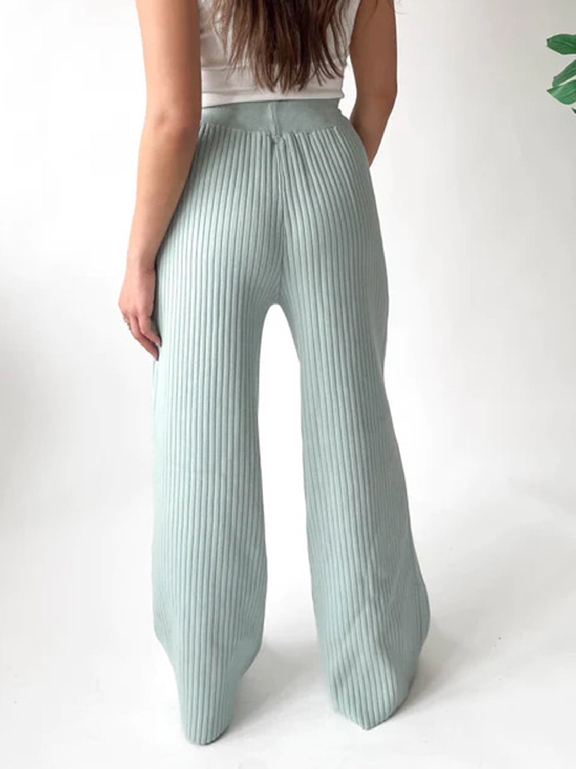 Zephariel Ribbed Wide Leg Sweater Pants