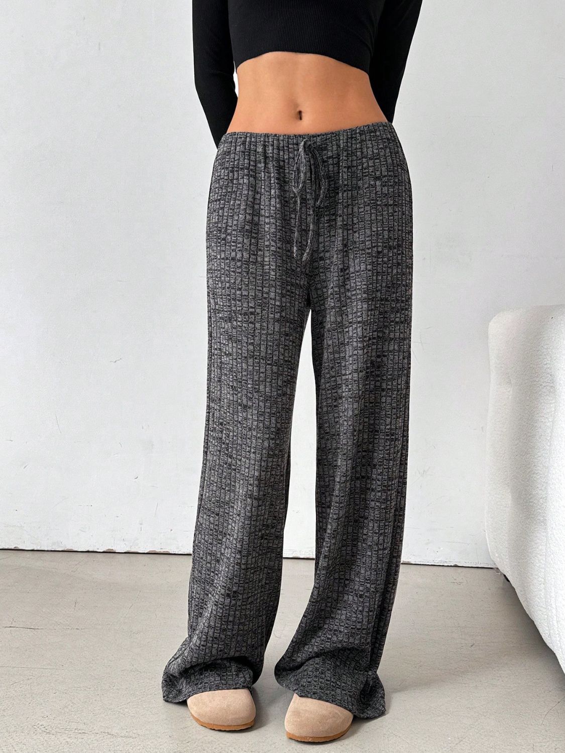 Zephariel Tied Striped Wide Leg Pants