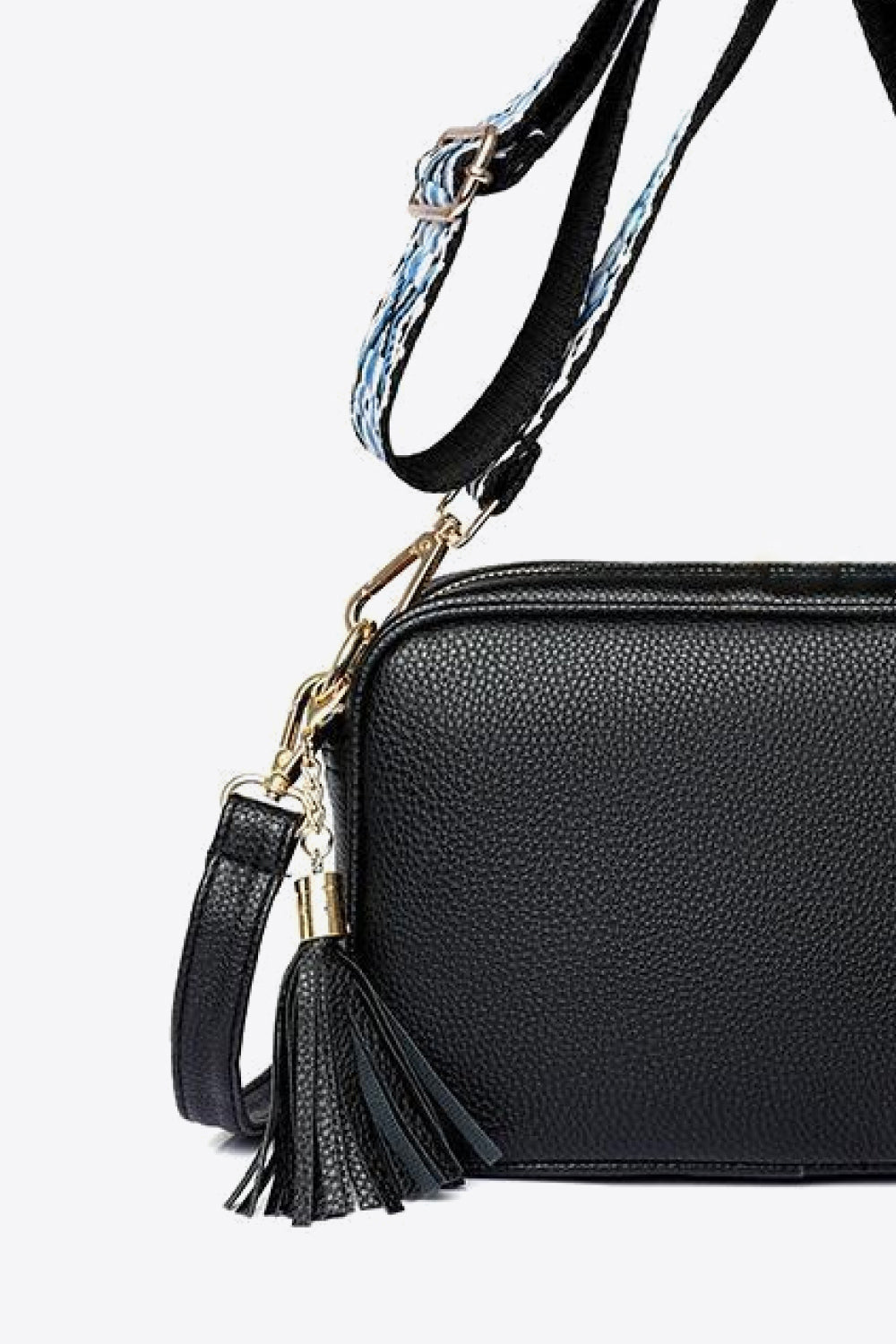 Zephariel PU Leather Tassel Crossbody Bag