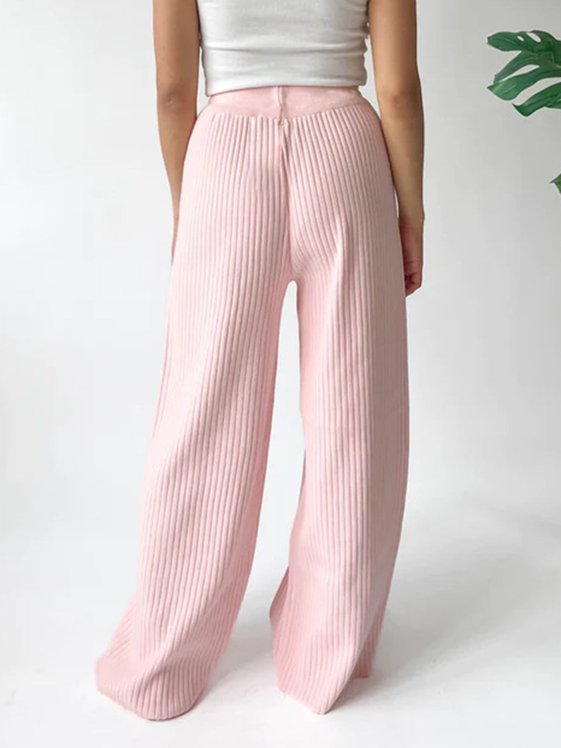 Zephariel Ribbed Wide Leg Sweater Pants