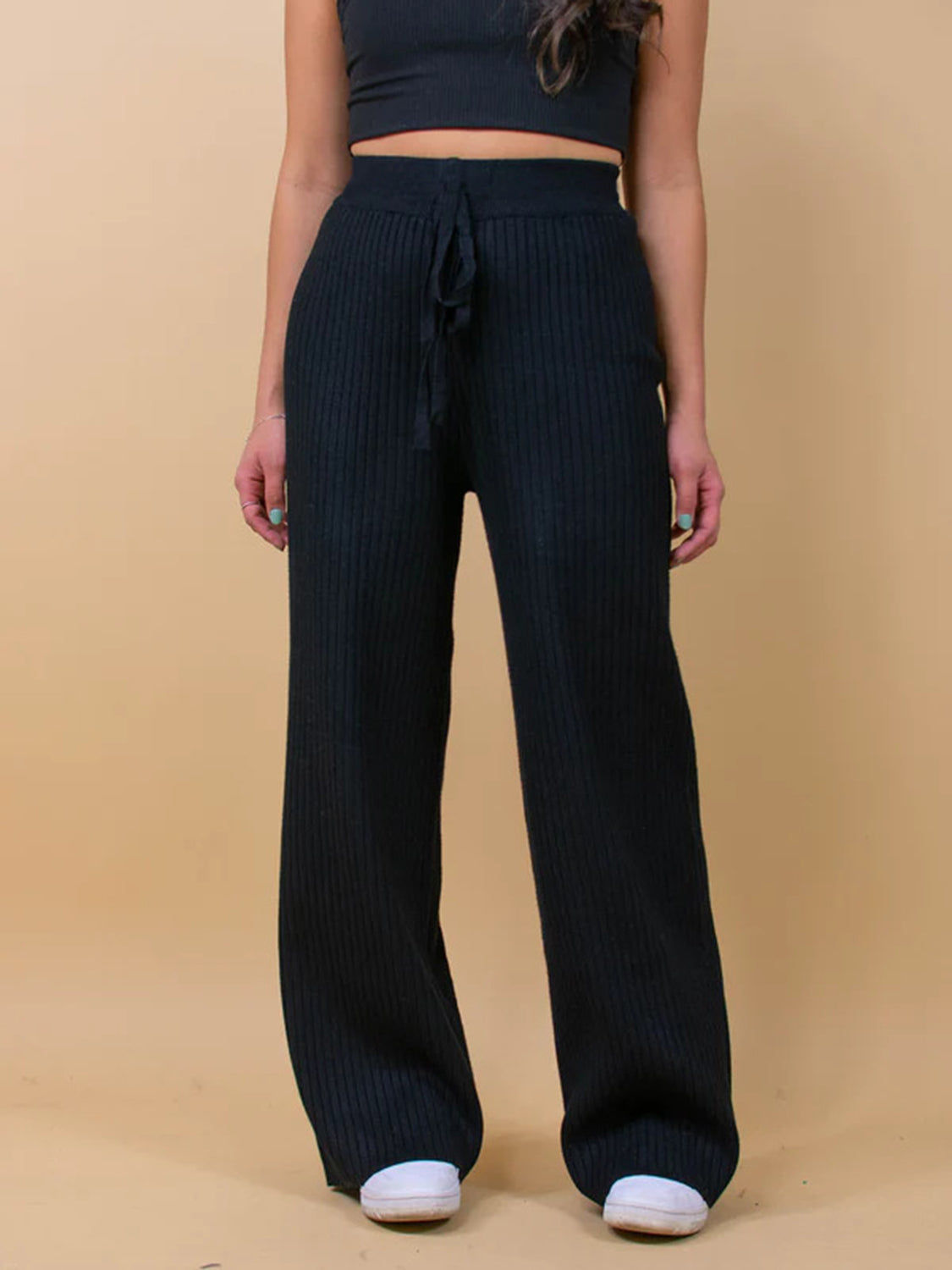 Zephariel Ribbed Wide Leg Sweater Pants