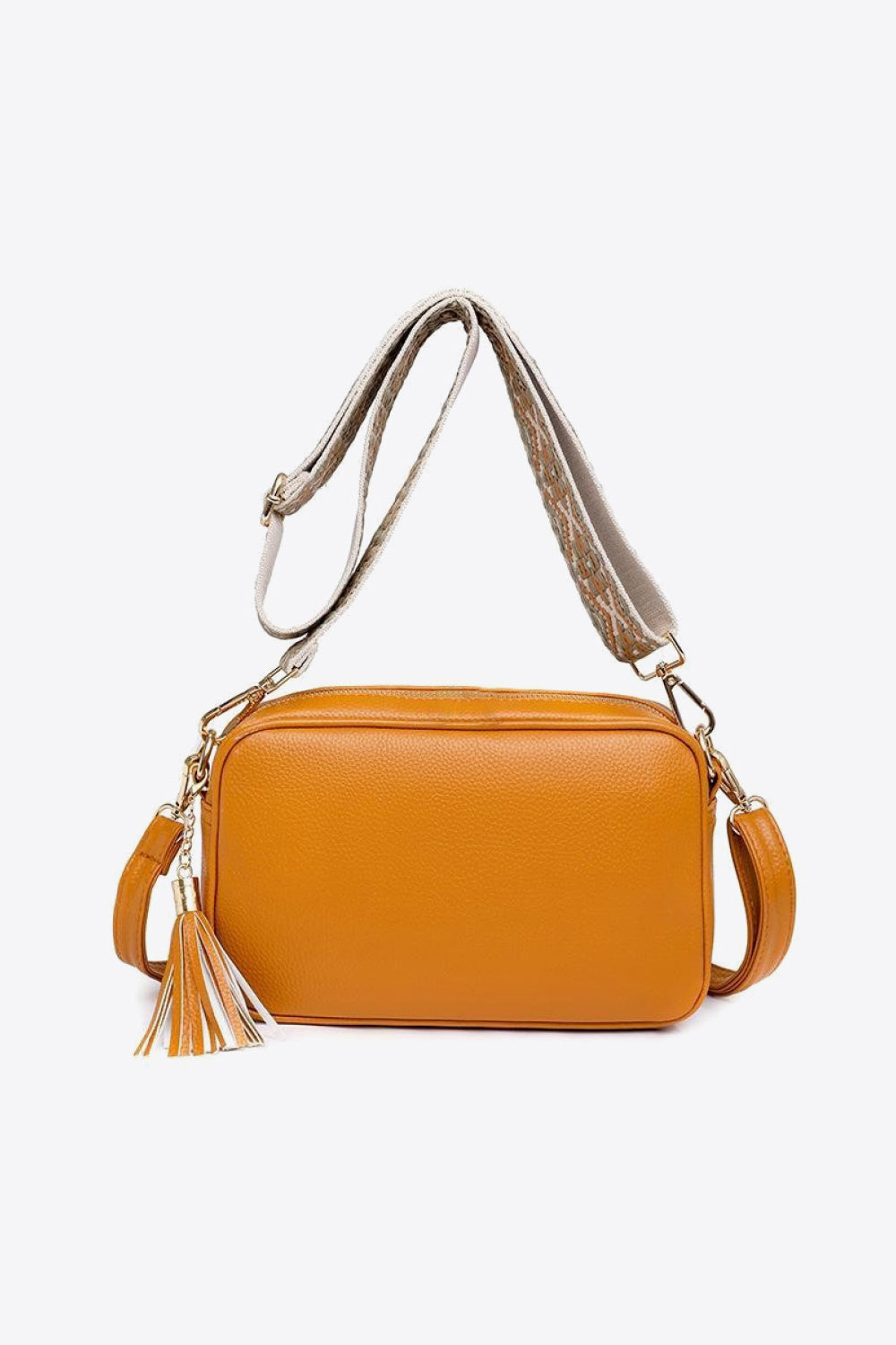 Zephariel PU Leather Tassel Crossbody Bag