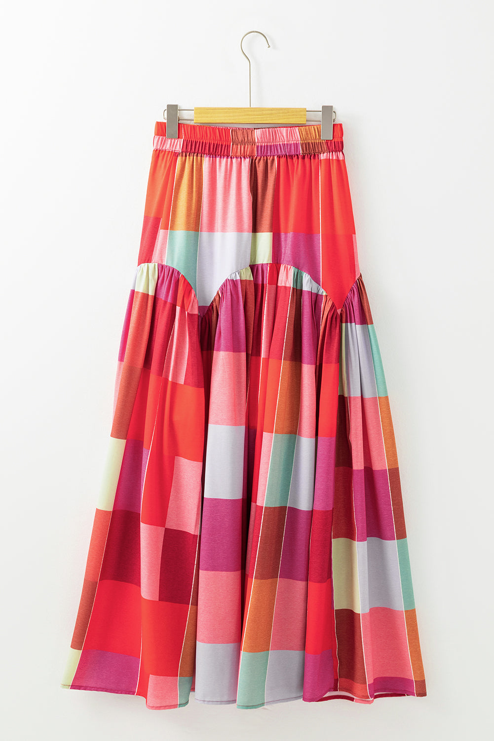 Zephariel Color Block Elastic Waist Maxi Skirt