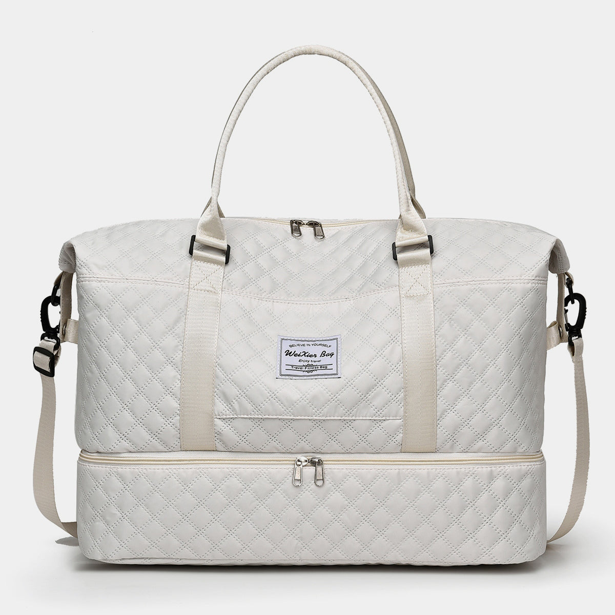 Zephariel Diamond Grid Oxford Cloth Oversize Travel Bag