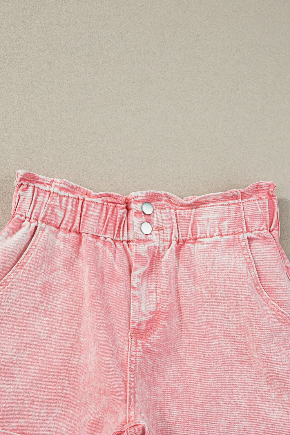 Zephariel Paperbag Waist Denim Shorts