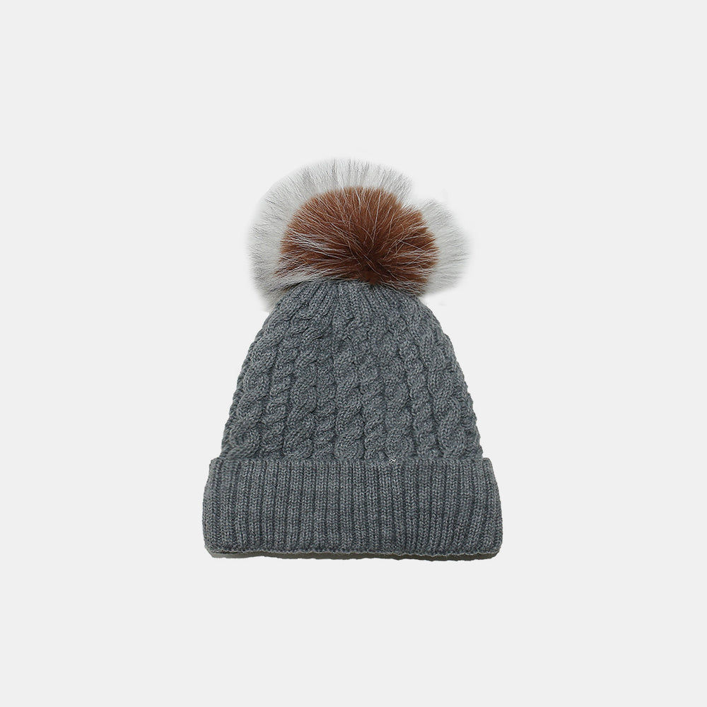 Zephariel Cable Knit Winter Hat with Pompom