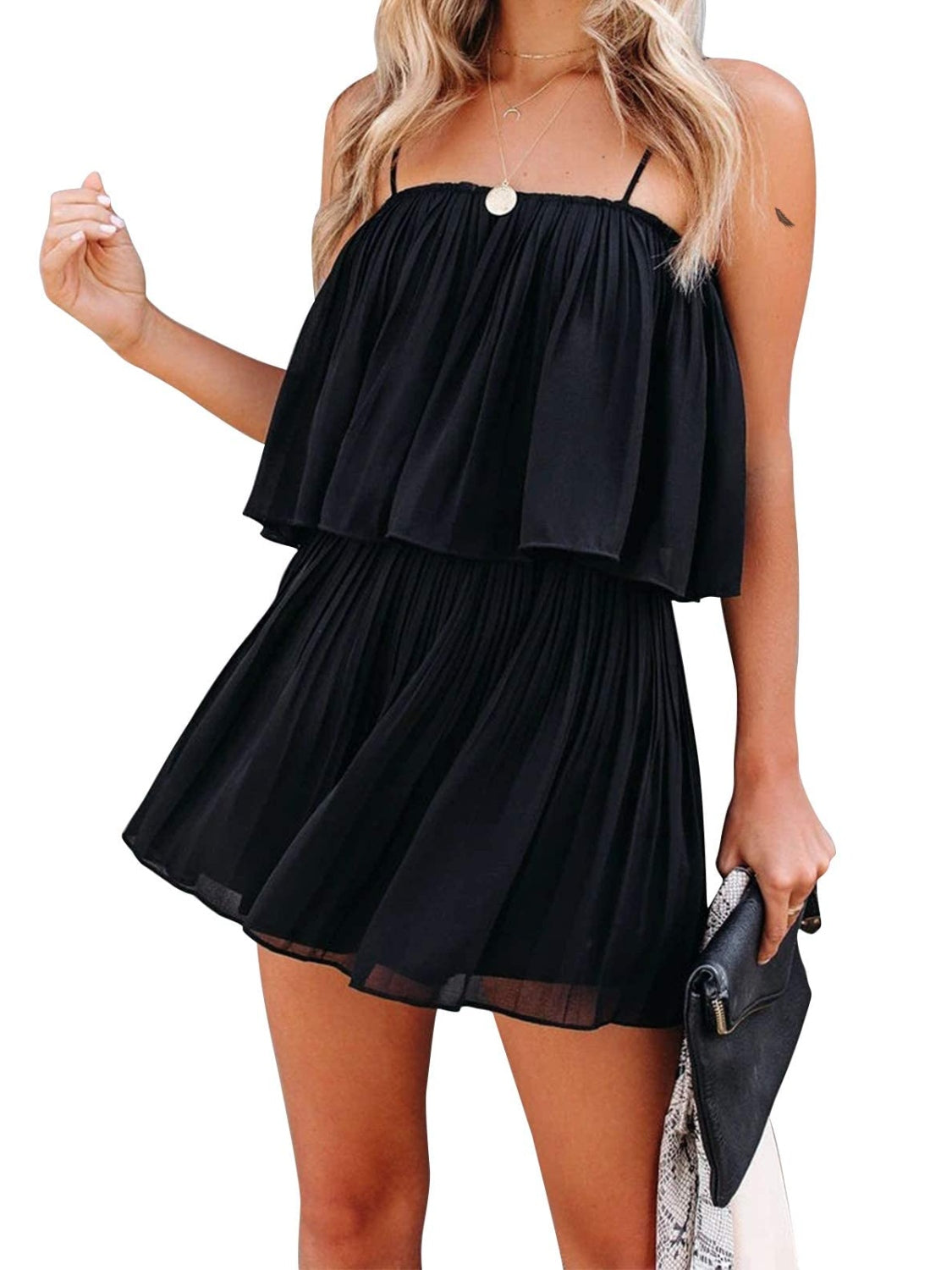 Zephariel Ruched Spaghetti Strap Romper