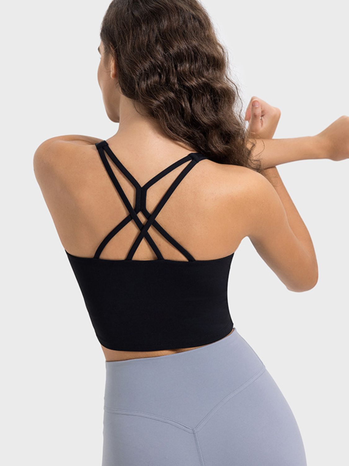 Zephariel Crisscross Round Neck Active Tank