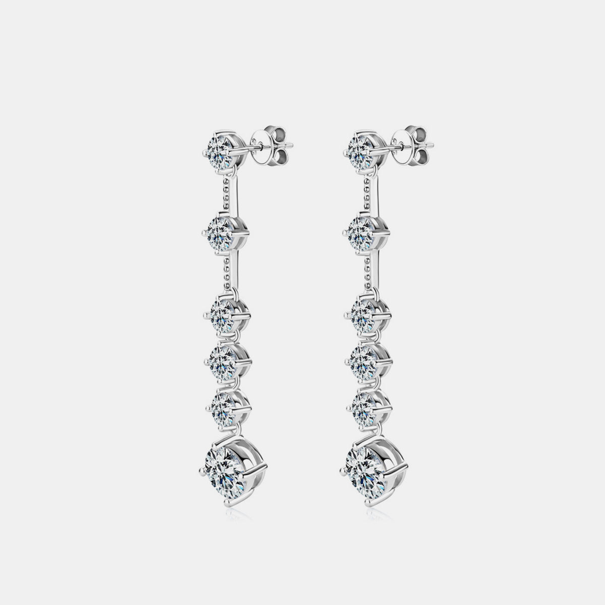 Zephariel 4 Carat Moissanite 925 Sterling Silver Earrings