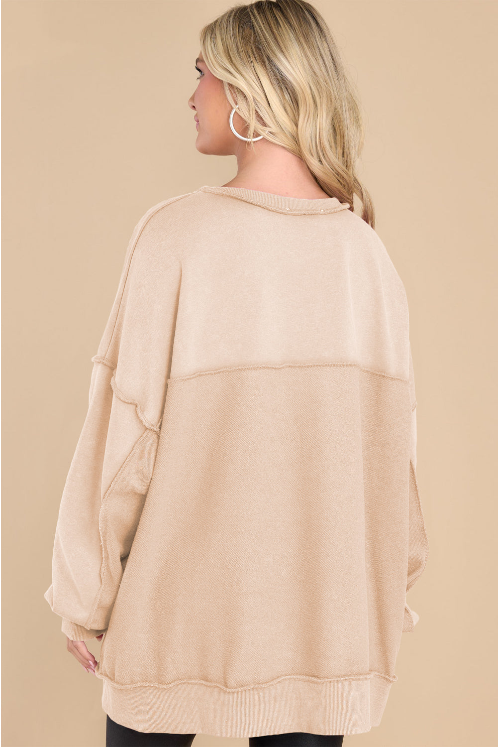 Zephariel Exposed Seam Long Sleeve Sweatshirt