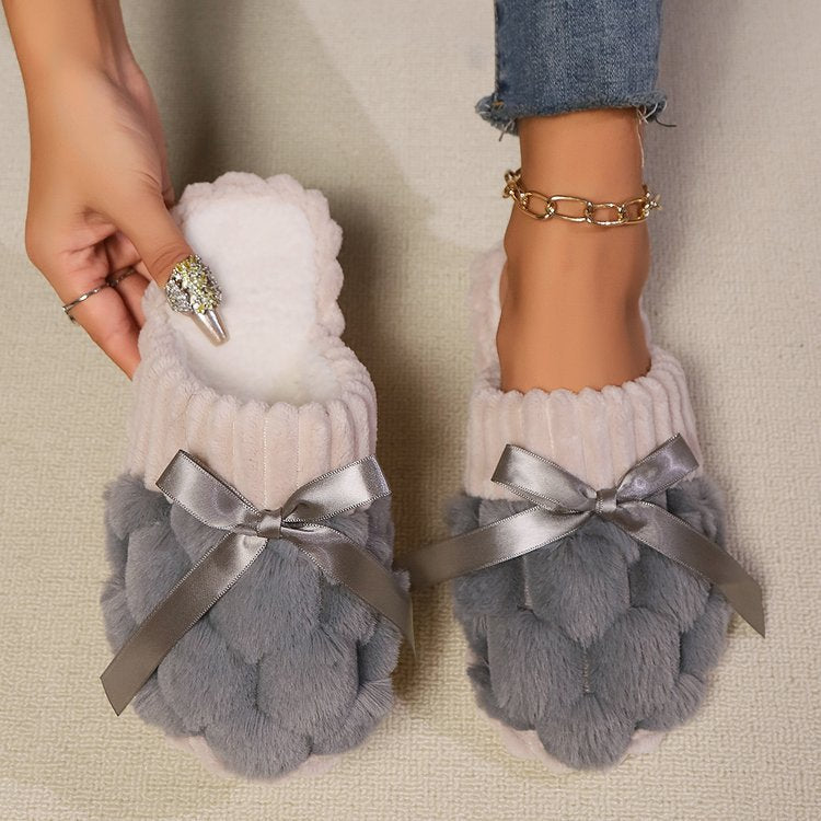 Zephariel Bow Trim Contrast Slippers