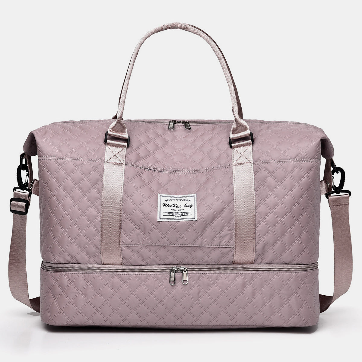 Zephariel Diamond Grid Oxford Cloth Oversize Travel Bag